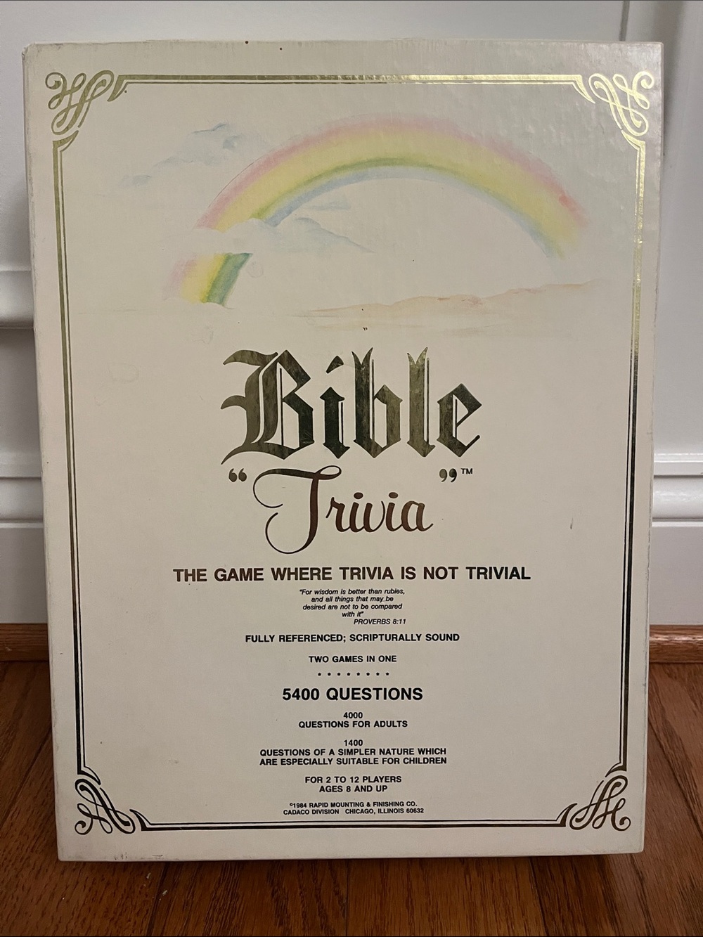1984 Bible Trivia Board Game 5400 Questions Adult Children 2-12 Players 8 and Up